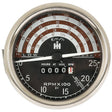 The Sparex Tachometer (KPH), part no. S.65464, features a round display showing RPM x 100 with an hour meter reading 0000 at 1400 RPM. It includes a belt speed indicator and multiple scales in Km/h. Additionally, the instrument is equipped with a Temp Probe for enhanced monitoring precision.