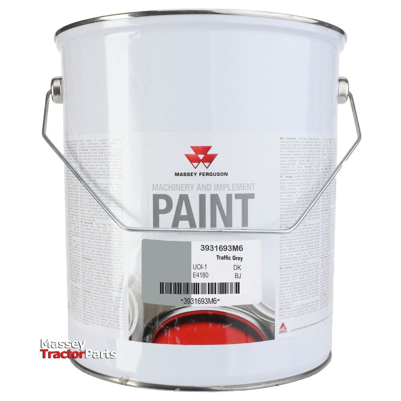 Traffic Grey Paint 5lts - 3931693M6 - Massey Tractor Parts