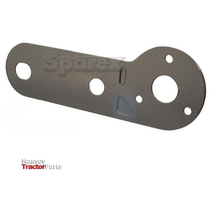 A Sparex Trailer 7 pin Socket Mounting Plate (Part No. S.4070) with multiple circular and oval cutouts, placed on a white background. The Massey Tractor Parts logo is shown in the bottom left corner.