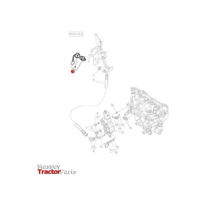 Massey Ferguson Trailer Brake Coupler - 3581307M3 | OEM | Massey Ferguson parts | Miscellaneous parts for Trailer Air Brake Systems-Massey Ferguson-Farming Parts,Hydraulic Valves,Hydraulics,Tractor Parts