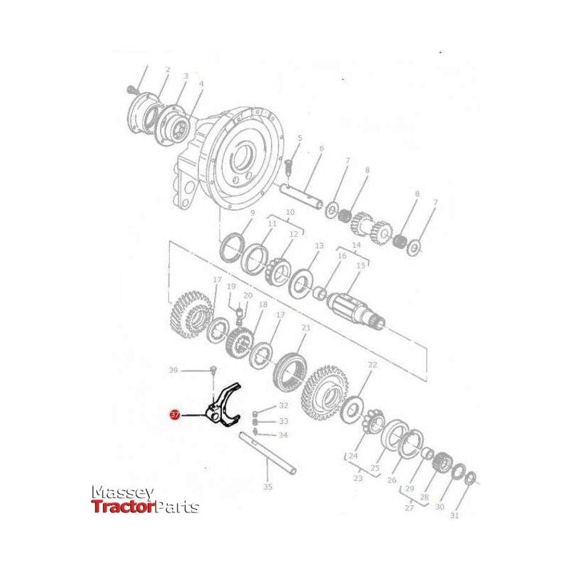 Massey Ferguson Transmission Fork - 3383131M1 | OEM | Massey Ferguson parts | Transmission Housing Parts-Massey Ferguson-Axles & Power Train,Farming Parts,Tractor Parts,Transmission,Transmission Housing Parts