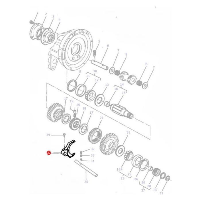 Transmission Fork - 3383131M1 - Massey Tractor Parts