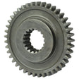 A metallic gear with interlocking teeth and a central hole for fitting onto a mechanical shaft, suitable for Massey Ferguson and Landini machinery. Product Name: Transmission Gear - 3rd | Sparex Part No.S.40780 Brand Name: Sparex