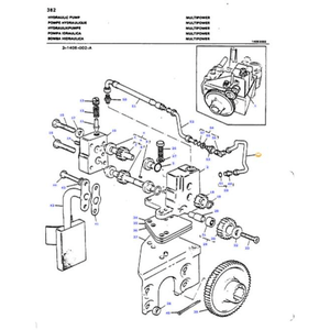 Massey Ferguson Tube - 188908M92 | OEM | Massey Ferguson parts | Hydraulic Pump Parts-Massey Ferguson-Compression Fittings and Accessories,Farming Parts,Hydraulics,Pipes,Tractor Parts