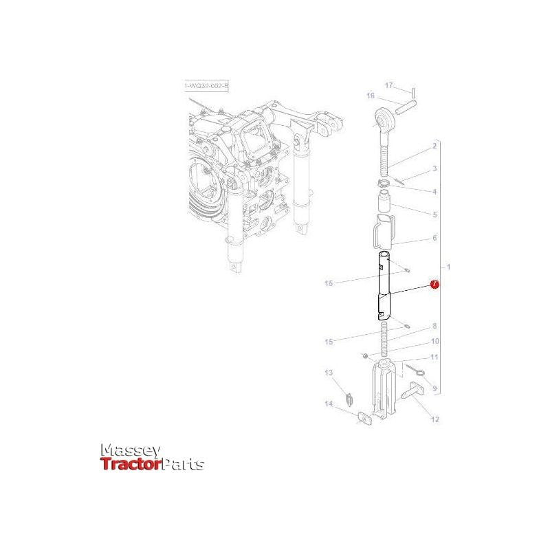Massey Ferguson Tube - 3582542M1 | OEM | Massey Ferguson parts | Linkage-Massey Ferguson-Drawbars,Farming Parts,Linkage,PTO & Linkage,Tractor Parts