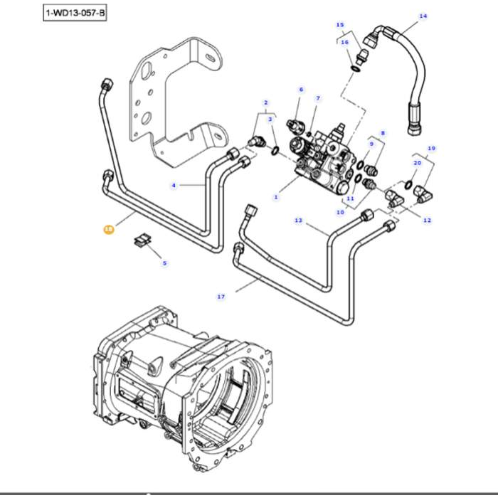 Massey Ferguson Tube - 4361123M1 | Genuine Part-Massey Ferguson-Engine & Filters,Farming Parts,Fuel Delivery Parts,Fuel Pipes,Tractor Parts