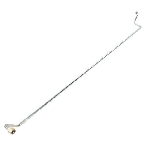 The AGCO Massey Ferguson - Tube Diff Lock - 3389683M94 is a long, thin metal rod featuring a slight bend at one end and a small threaded brass component at the other. It is specifically designed to meet the robust standards of the Massey Ferguson 3000 Series.