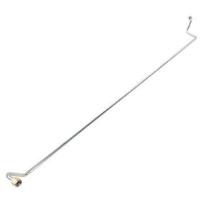 The AGCO Massey Ferguson - Tube Diff Lock - 3389683M94 is a long, thin metal rod featuring a slight bend at one end and a small threaded brass component at the other. It is specifically designed to meet the robust standards of the Massey Ferguson 3000 Series.