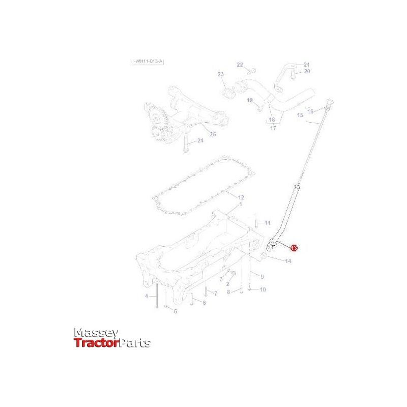 Massey Ferguson Tube Dipstick - 4226118M91 | OEM | Massey Ferguson parts | Oil Sumps & Plugs-Massey Ferguson-Block Components,Dipsticks,Engine & Filters,Engine Parts,Farming Parts,Tractor Parts