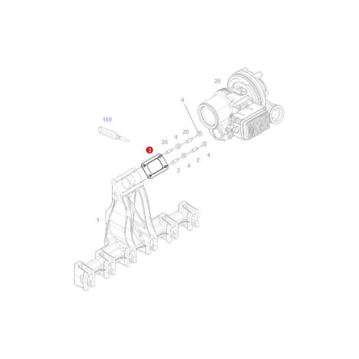Turbo Gasket - F836200100180 - Massey Tractor Parts