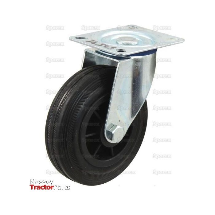 Turning Rubber Castor Wheel - Capacity: 70kgs, Wheel⌀: 100mm
 - S.53626 - Farming Parts