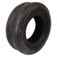 A large black rubber tire from Sparex, named "Tyre only, 18 x 8.50 - 8, 4PR - S.78908," features a smooth surface and multi-ribbed grooves encircling it.