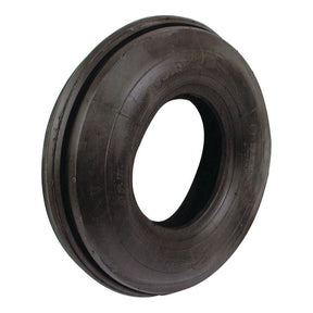 A black rubber tire with a simple tread pattern, labeled Tyre only, 3.50 - 6, 4PR - S.21381 by Sparex, is standing upright against a white background.