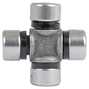 The Sparex Universal Joint - 16 x 40mm (Standard Duty) | Sparex Part No.S.2494, by Sparex, features a cross-shaped design with four caps at each end for securely connecting driveshaft components.