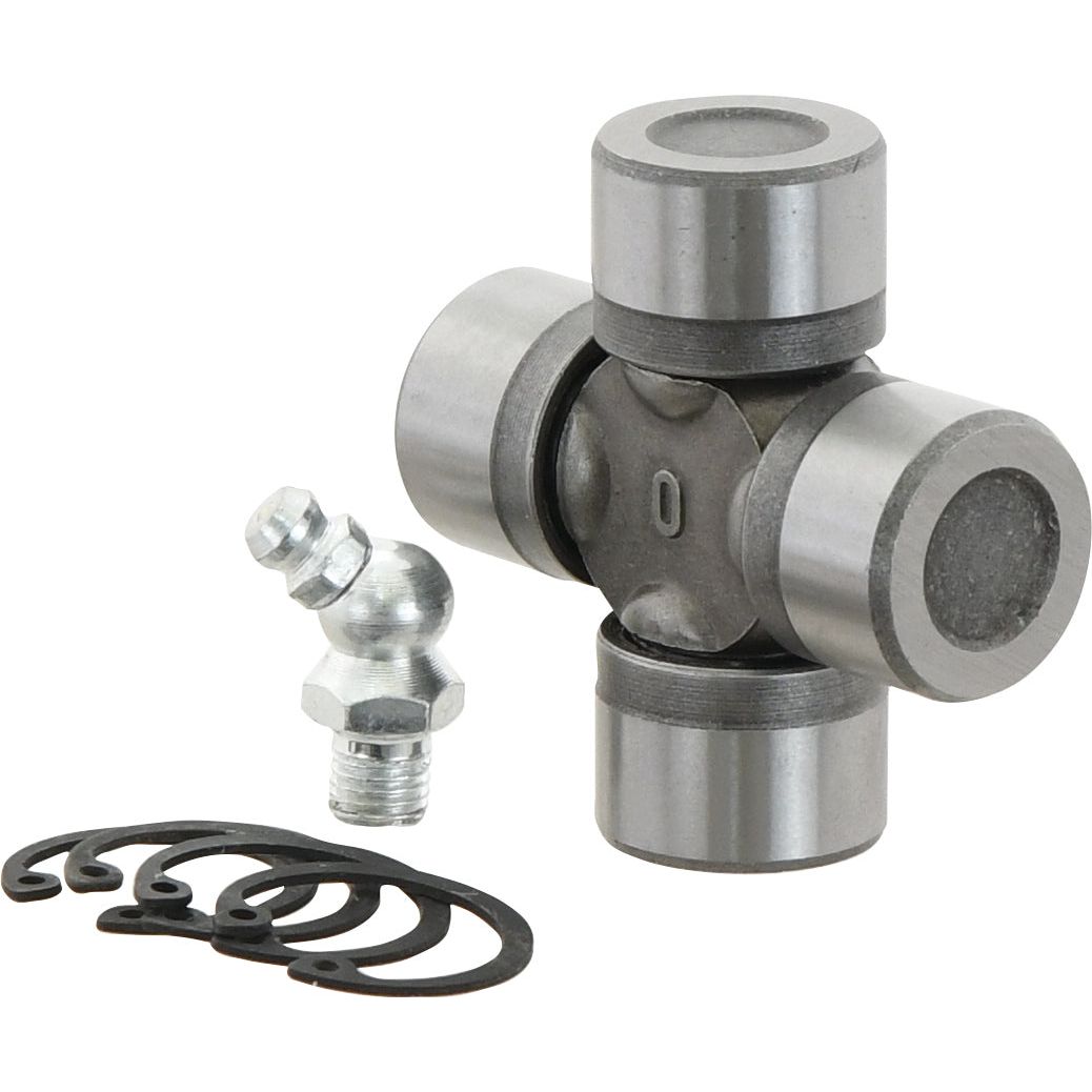 A Sparex Universal Joint - 22 x 54mm (Standard Duty) with retaining clips and a grease fitting attachment, branded as Sparex Part No.S.2498, displayed on a white background.