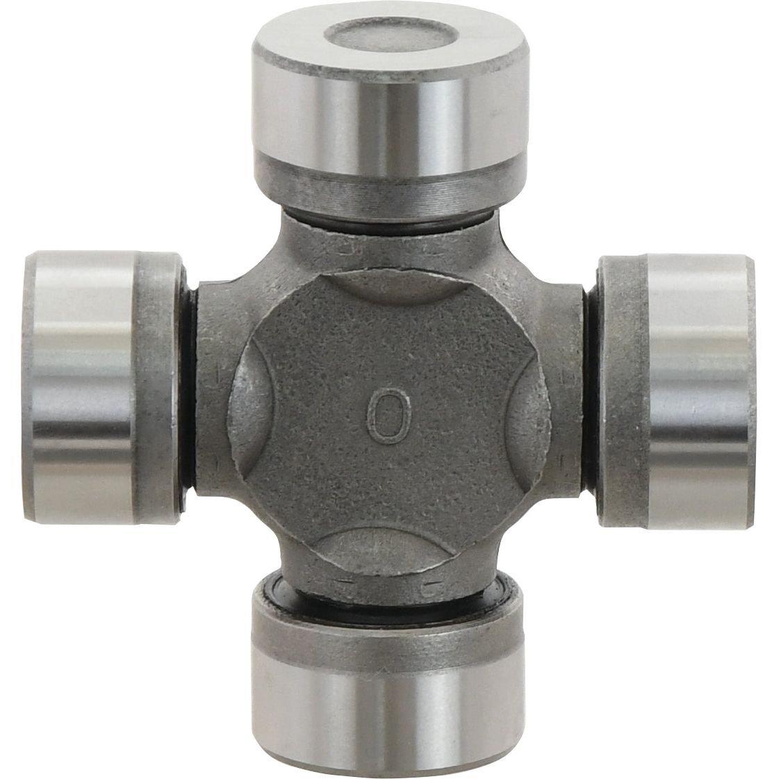 The Sparex Universal Joint - 27 x 70mm (Standard Duty) (Sparex Part No. S.2445), crafted with the precision of Sparex, features a cross-shaped mechanical structure with four cylindrical bearings at each end.