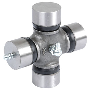 The Universal Joint 34 x 97.0mm, also known as Sparex Part No.S.13905, is a metallic Case IH four-way universal joint with cylindrical caps and a central pivot, used for transmitting rotary motion in mechanical systems. It features a grey finish and is manufactured by Sparex.