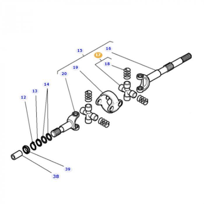 Universal Joint - 3903701M1 - Massey Tractor Parts