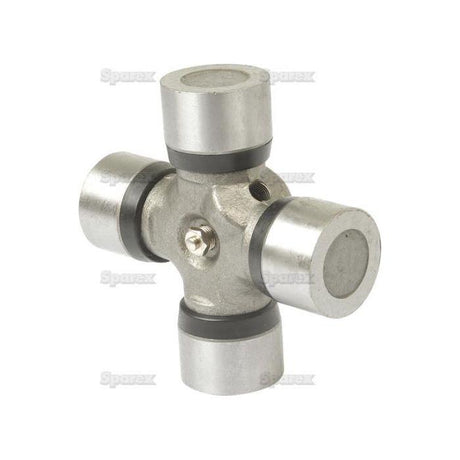 The Sparex Universal Joint - 39.5 x 115.8mm (Standard Duty), identified by Sparex Part No. S.2457, features four cylindrical arms extending from a central cross-shaped hub and is ideal for mechanical applications in connecting rotating shafts, ensuring durability and efficient performance.