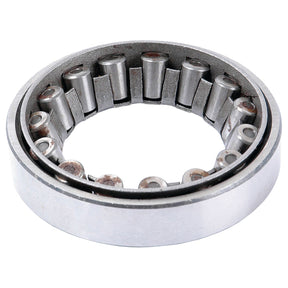 A cylindrical roller bearing, partially filled with cylindrical rolling elements, is shown against a white background. This high-quality component, the Upper Steering Shaft Bearing (Sparex Part No. S.53405) by Sparex, is ideal for Universal Tractors and functions as an upper steering shaft bearing replacement.