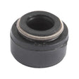 Close-up image of the Sparex Valve Stem Seal (Part No. S.22422), a round, black mechanical seal with a metal spring around its edge, compatible with Kubota B7000 tractors.