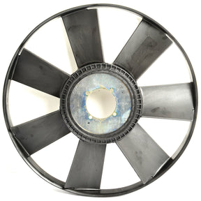 An image of a black eight-blade Viscous Fan - S.104730 by Sparex viewed from the front. The blades are evenly spaced around the circular center, making it suitable for both industrial and home use.