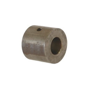 Image of the WELD ON BUSH 16MM BORE (Sparex Part No. S.31214), a cylindrical metal spacer with a central hole and a smaller side hole near the top, designed for precise alignment. The 16MM bore ensures compatibility, making it ideal for use in Sparex applications.