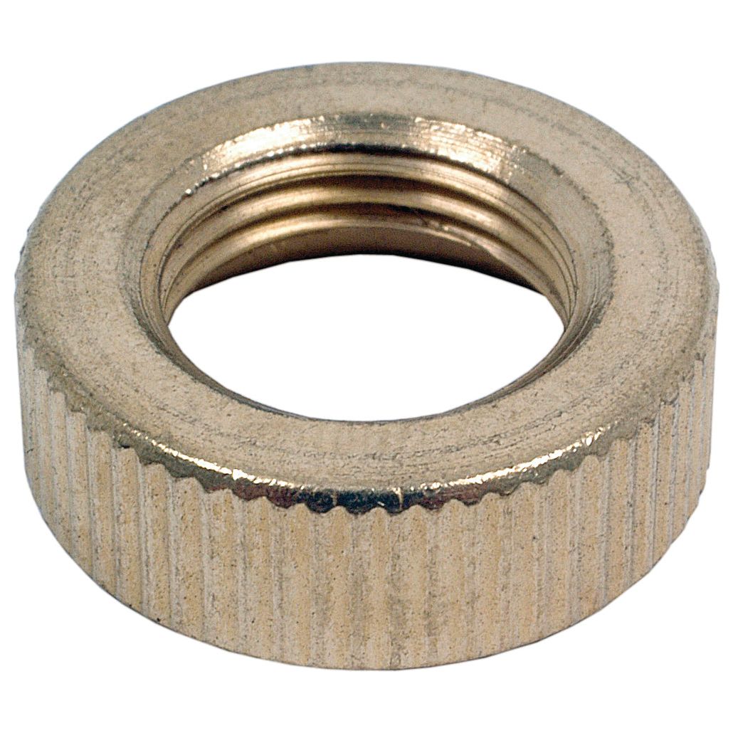 A Sparex Wheel Rim Nut (Part No. S.19280) in a set of 10, featuring a circular shape, ridged edges, and an exact diameter of 12.2mm (0.482").