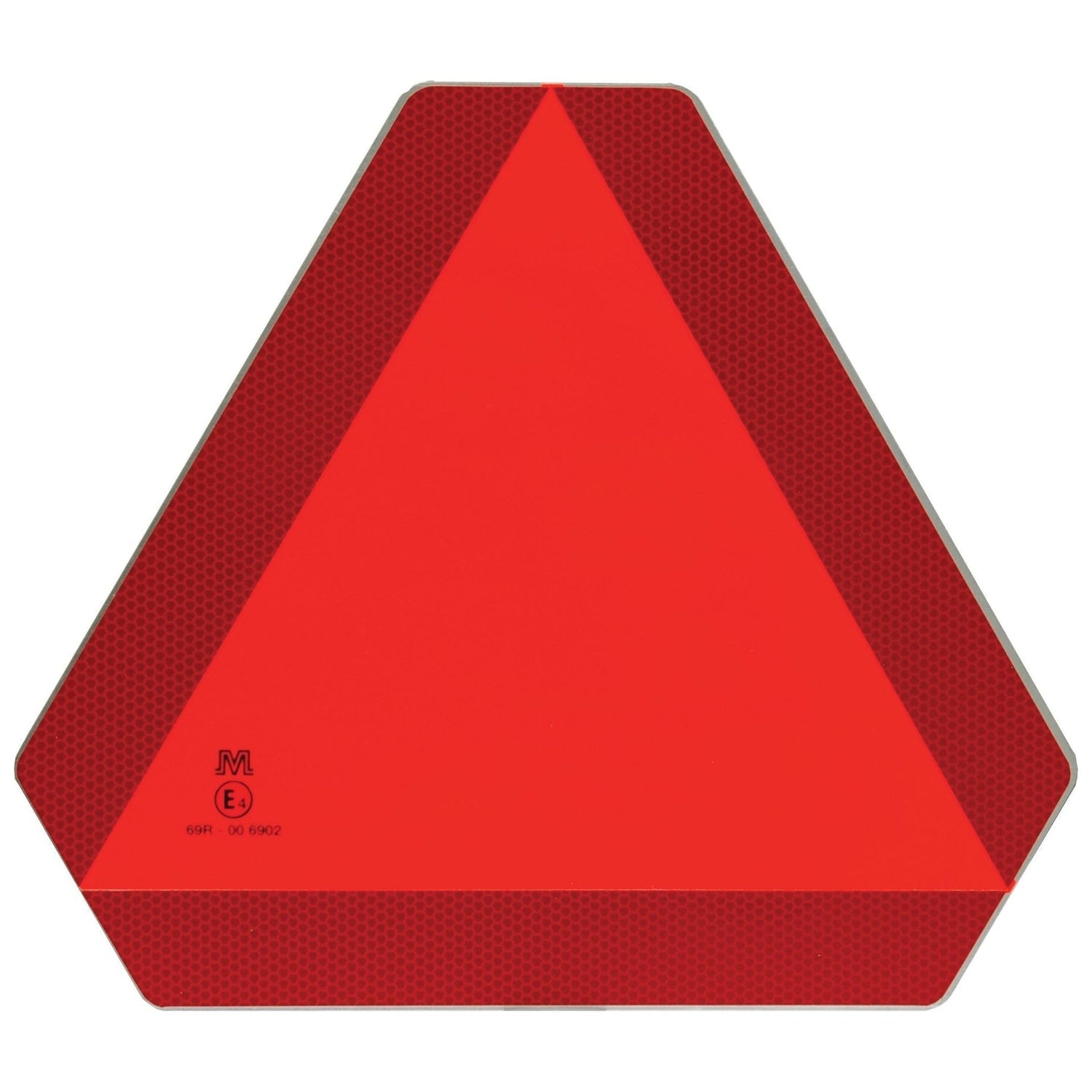 The Sparex Warning Triangle (Sparex Part No. S.56459) is a reflective orange and red triangular sign made of durable aluminium, designed to indicate slow-moving vehicles.