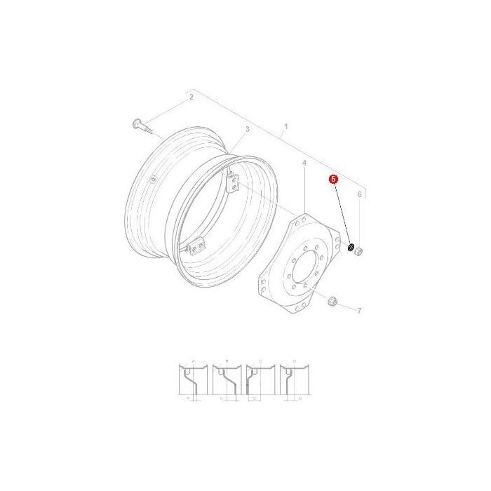 Washer 5/8 Flat - 3815982M1 - Massey Tractor Parts