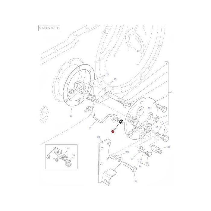 Washer Fibre 1/2 - 886535M1 - Massey Tractor Parts