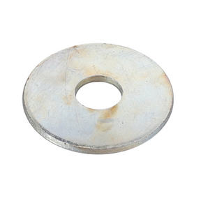 The AGCO Massey Ferguson - Washer Flat 1/4 - 377581X1 is a flat washer with a circular hole in the center, commonly used in fasteners for distributing the load of a threaded fastener like a bolt or nut.