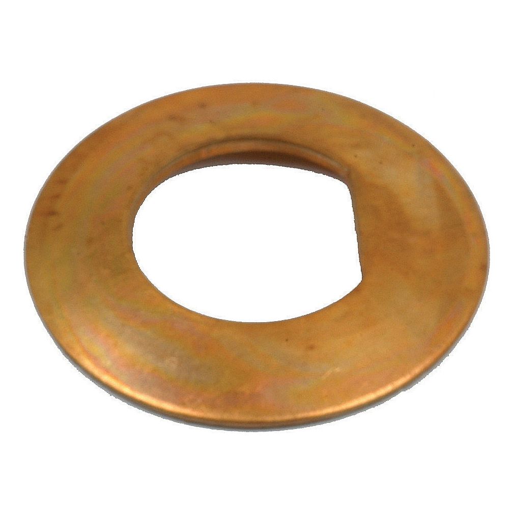 A circular metallic thrust washer with a slightly tarnished copper finish and a flat edge, reminiscent of those used in International Harvester equipment, referred to as Washer | Sparex Part No.S.7730 by Sparex.