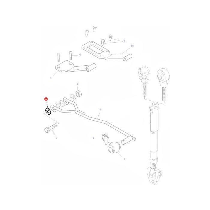 Washer Top Link Lock - 391212X1 - Massey Tractor Parts