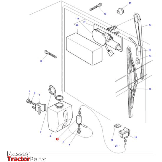 Massey Ferguson Water Pump - 3582441M1 - G816810190020 | OEM | Massey Ferguson parts | Cab Glass & Glazing Tools-Massey Ferguson-