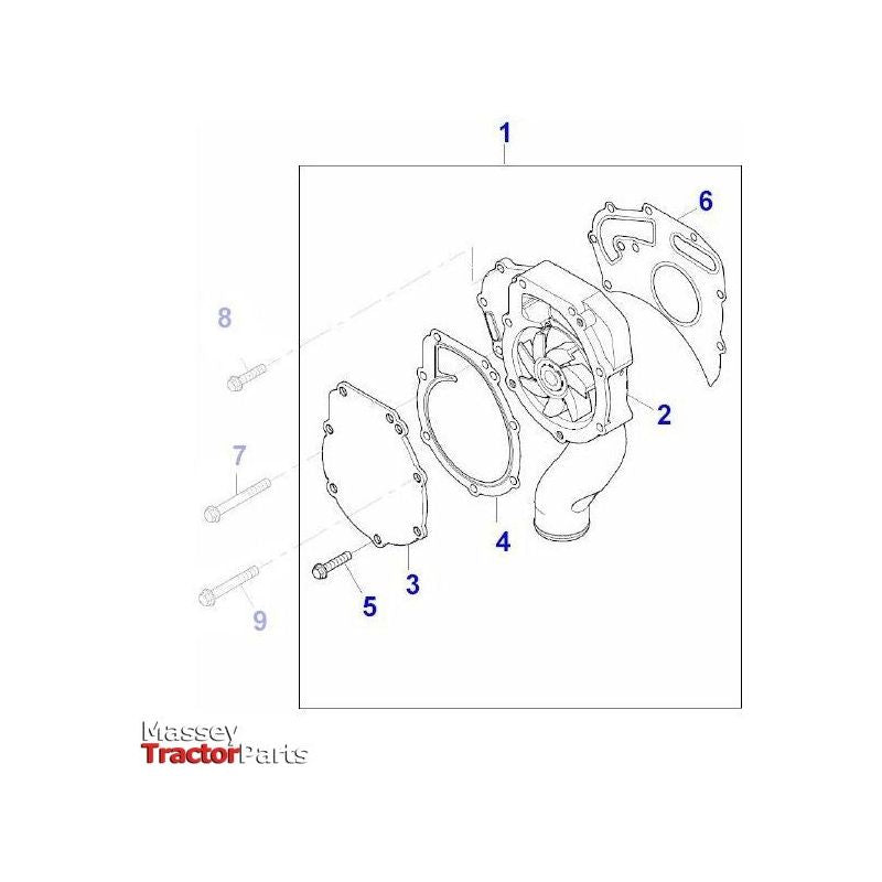 Massey Ferguson Water Pump - 4226913M91 | OEM | Massey Ferguson parts | Water Pump Assemblies-Massey Ferguson-Cooling Parts,Engine & Filters,Farming Parts,Tractor Parts,Water Pump Assemblies,Water Pumps & Repair Kits