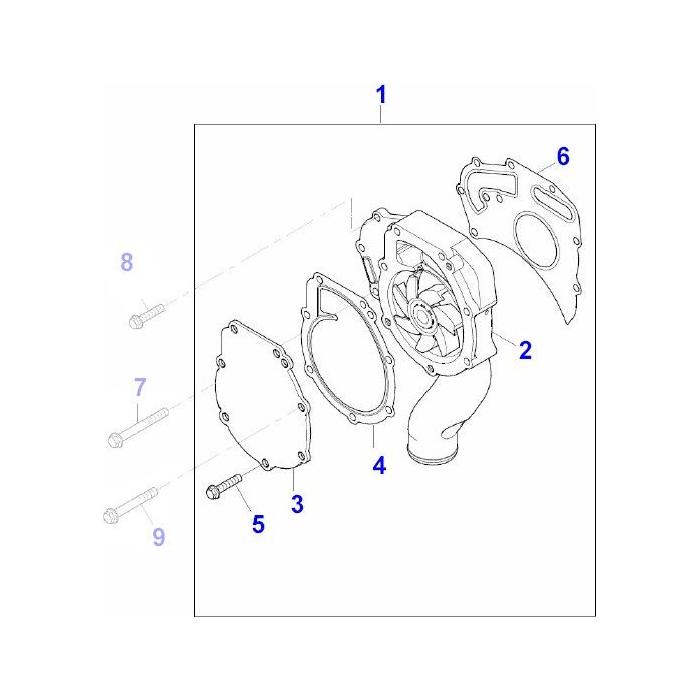 Water Pump - 4226913M91 - Massey Tractor Parts