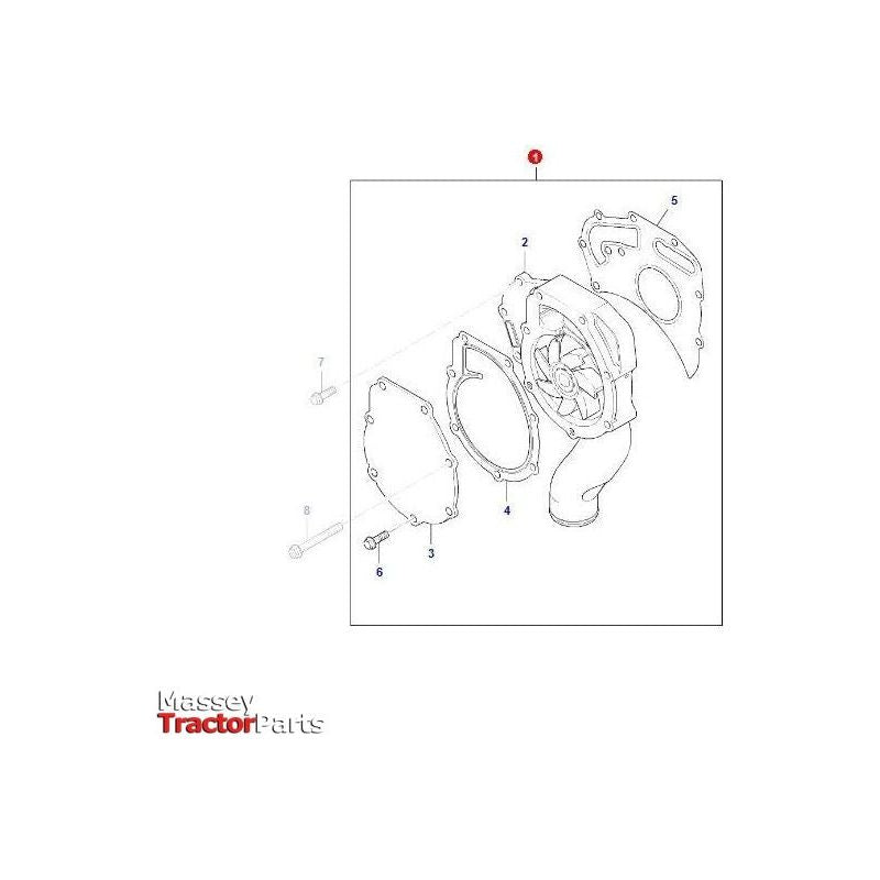 Massey Ferguson Water Pump - ACP0230380 | OEM | Massey Ferguson parts | Water Pump Assemblies-Massey Ferguson-Cooling Parts,Engine & Filters,Farming Parts,Tractor Parts,Water Pump Assemblies,Water Pumps & Repair Kits