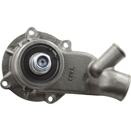 A Water Pump Assembly (Sparex Part No. S.67640) from Sparex featuring a metal construction, mounting holes, a cylindrical outlet, and a durable impeller designed for Case IH machinery.