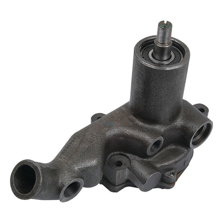 The Sparex Water Pump Assembly, part number S.67642, is a metal mechanical component featuring cylindrical and angled characteristics, likely designed as a housing for automotive or machinery parts, complete with various holes and connection points—similar to components used in Case IH equipment.