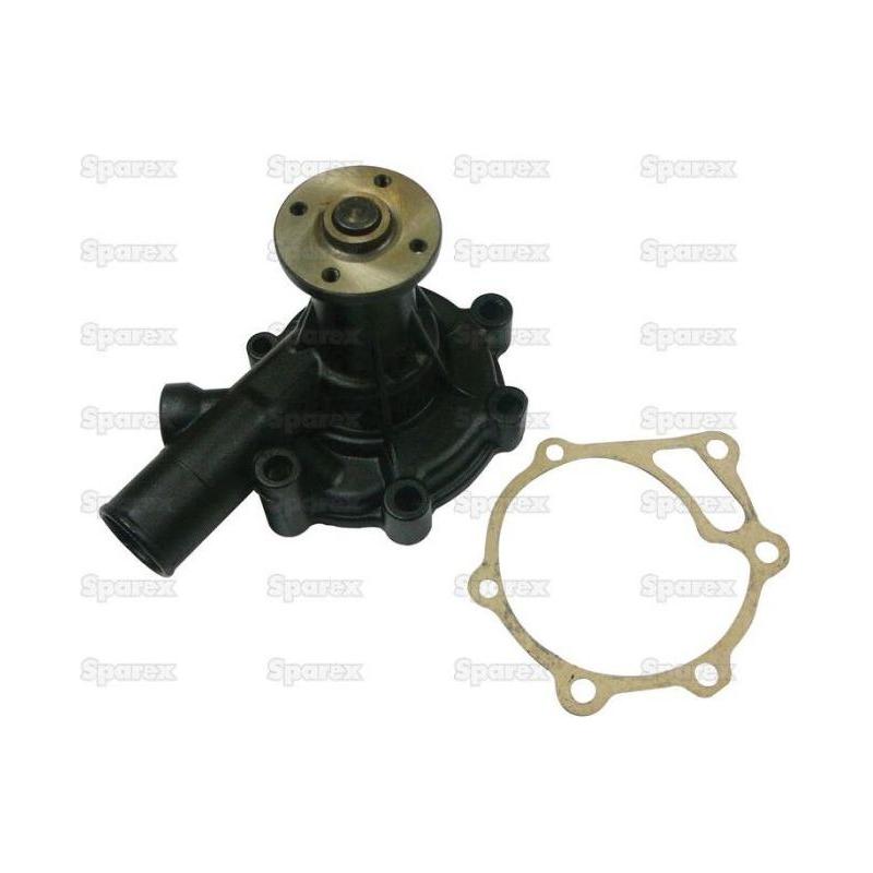 A black Water Pump Assembly (Sparex Part No. S.67852) with a circular rubber gasket next to it, set against a white background. This Sparex Impeller model is suitable for Bolens G152 tractors and has an overall width of 160 mm.