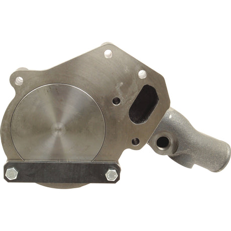 A Water Pump Assembly (Supplied with Pulley) from Sparex, part number S.69307, features a circular component with several bolt holes and an attached pipe outlet, equipped with a Sparex Impeller for optimal performance.