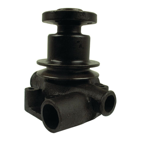 A Sparex Water Pump Assembly (Supplied with Pulley) featuring a cylindrical central body, two hose connections at the base, and a V-Style Pulley on top. (Sparex Part No.S.65014)