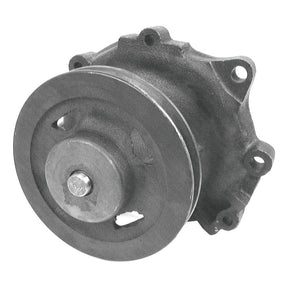 The Sparex Water Pump Assembly (Supplied with Pulley) | Sparex Part No. S.66327 features a round pulley and bolt attachment with multiple mounting holes on the perimeter, making it compatible with Ford / New Holland models.