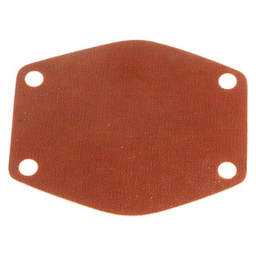 A rectangular piece of brown material with four circular holes at the corners, much like the Water Pump Gasket | Sparex Part No.S.41349 by Sparex.