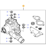 Water Pump Kit - V837091844 - Massey Tractor Parts