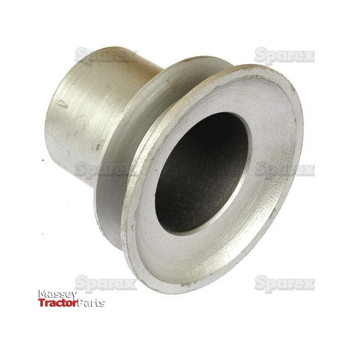 A metal component with a cylindrical shape and wide rim, likely used as a spacer or bushing in machinery. Labels say "Sparex Part No.S.42743" and "Massey Ferguson Tractor Parts.