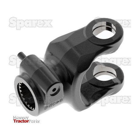 Close-up image of a black mechanical part with two circular openings, marked with Sparex Part No. S.6099. Logos for Sparex and Massey Tractor Parts are visible in the background, emphasizing quality and reliability. The component is likely a vital piece of the PTO Series, featuring connections like a universal joint (U/J Size: 35 x 94mm) and measuring 1 3/8''-21 Spline.