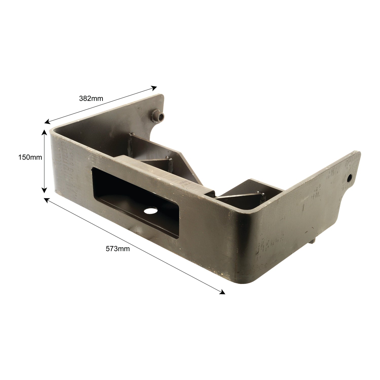 
A Sparex Weight Frame (Part No. S.43942) with dimensions of 150mm height, 573mm length, and 382mm width, ideal for Landini and Massey Ferguson machinery.