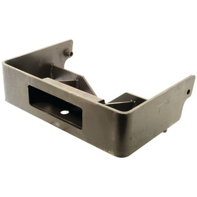 The Sparex Weight Frame (Sparex Part No. S.43942) is a brown metal bracket featuring a rectangular cutout and multiple mounting points, designed for structural or mechanical support purposes, making it ideal for use in Massey Ferguson and Landini machinery.